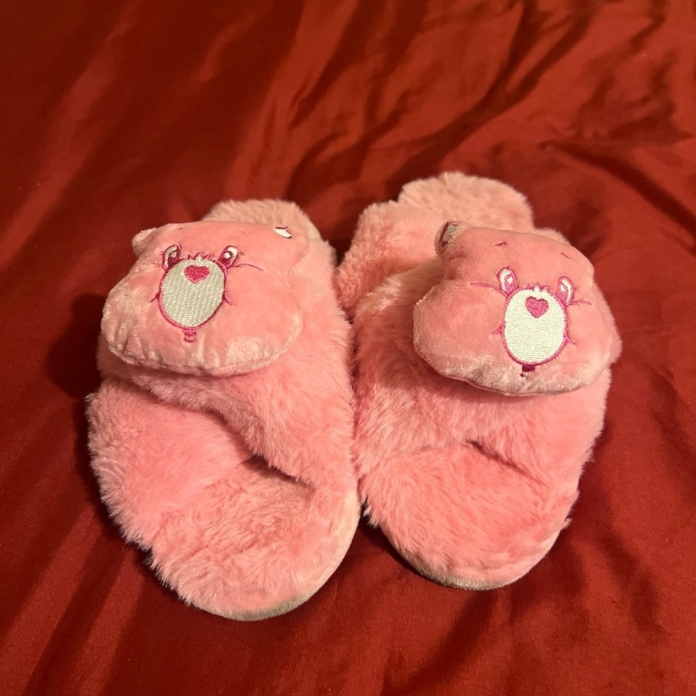 Care bears Cheer Bear fuzzy slippers